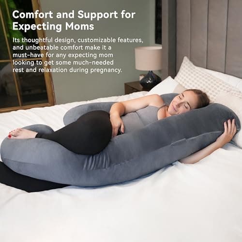 PinkFroggie Pregnancy Pillows,U-Shape Maternity Pillow with Velvet Cover — view 5