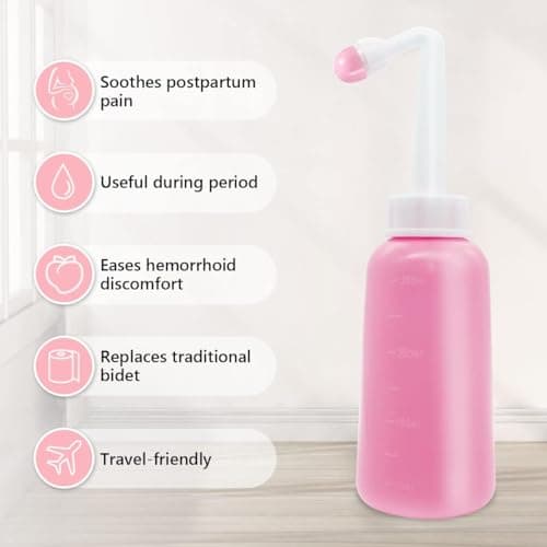 350ml Perineal Bottle Postpartum Essentials Upside Down Portable Bidet Bottle for Perineal Recovery and Cleansing After Birth — view 4