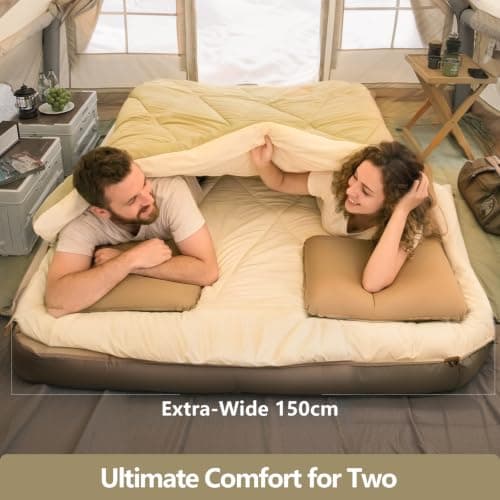 BISINNA Double Sleeping Bag, 0°C Winter Camping Gear with Pillow — view 5