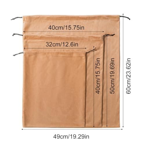 Flannel Dust Cover Bag, Breathable Drawstring Organizer for Handbags Shoes — view 2