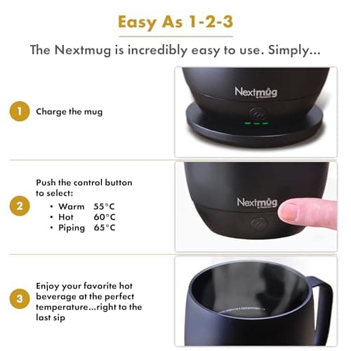 Nextmug - Temperature-Controlled, Self-Heating Coffee Mug — view 4