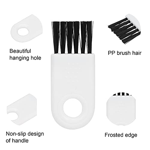 Generic Shaver Cleaning Brushes Set of 5 Soft Nylon Hair for Home and Travel Use Yellow and Black — view 2