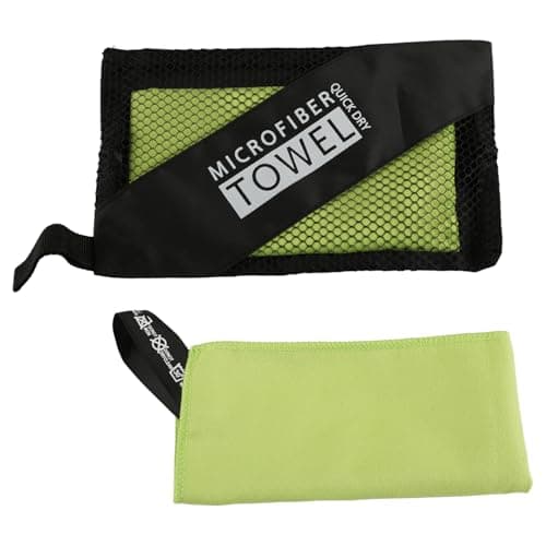 Tabanzhe Quick Dry Microfibre Towel – Lightweight & Super Absorbent Travel & Gym Towel Compact Beach Towel for Sports Swimming Yoga Camping Hiking(Dark Green, 30x30cm)