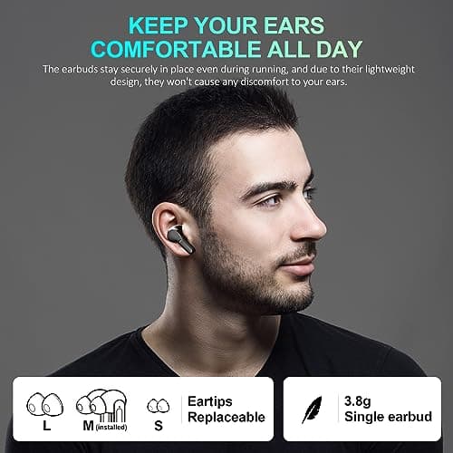 Wireless Earbuds Bluetooth Ear Buds Earphones with LED Display Hi-Fi Sound — view 3