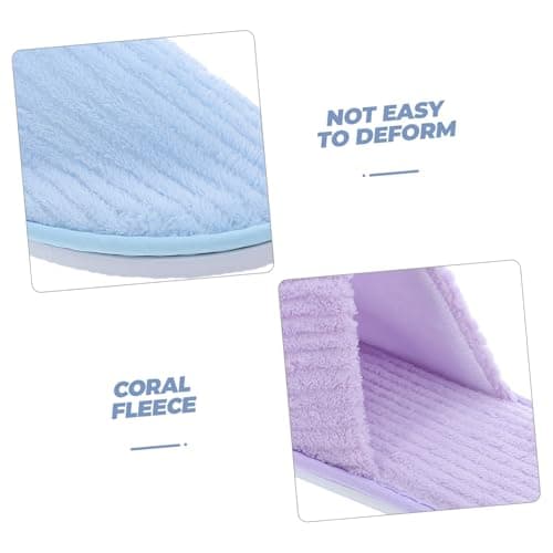 BESPORTBLE 6 Pairs Hotel Slippers Non-slip Coral Fleece Closed Toe Washable Spa Slippers for Guests Unisex House Shoes Pack with Padded Soft Warm Indoor Footwear for Travel and Home — view 4