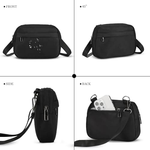 MAXTOP Small Crossbody Bags for Women Men Cell Phone Bum Bag Purse Fanny Pack with Adjustable Strap Black Sling Bag for Traveling Casual Festival Gifts — view 5