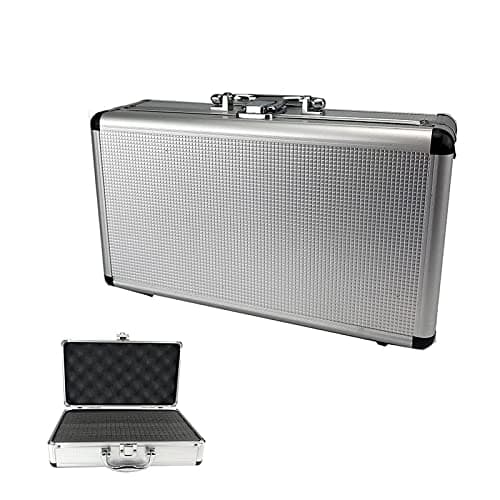 Aluminum Toolbox Portable Instrument Box Storage Case Suitcase Travel Luggage Organizer Lining Silver — view 3