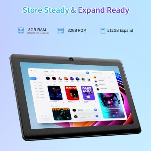VASOUN 7 inch Android 15 Tabelts, Tablet PC with 8GB(3+5GB Expand) RAM, 32GB ROM, Penta Core Processor, GMS Certified WiFi Dual Camera, Portable (Green) — view 4