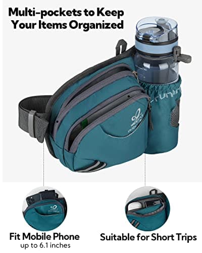 Waterfly Bum Bag Waist Fanny Pack with Water Bottle Holder — view 4
