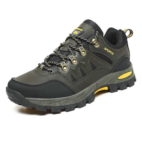 Men's Women's Lightweight Waterproof Anti-Slip Hiking Shoes Travel Camping Shoes Walking Shoes Four Seasons Green 7 UK