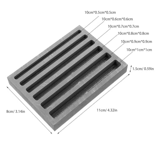 Graphite Oil Groove Mould for Gold and Copper Casting Black — view 2