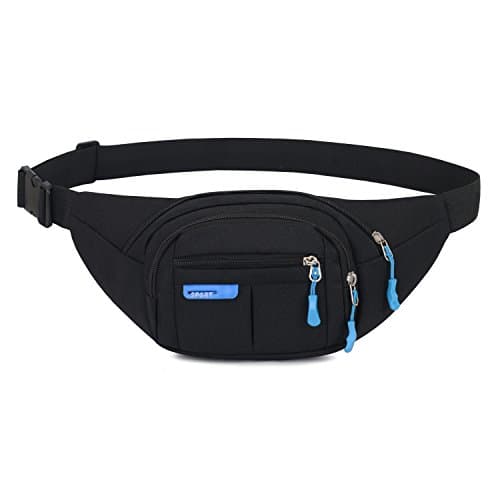 Waterproof Bum Bag Waist Fanny Packs Travel Hiking Outdoor Sport Money Hip Bag Pouch Pack Holiday Running Belt (BlackⅠ) — view 2