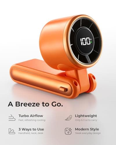 Bearwind Portable Handheld Fan, 9m/s Turbo Fan, USB Rechargeable, Up to 12H — view 2