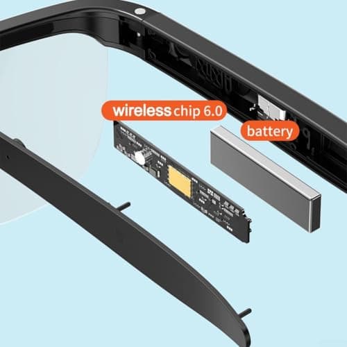 Sunglasses, Wireless Smart Glasses, BT6.0 Audio Calls, Built-in Mic and Speakers, Lightweight Open Ear BT Glasses, for Business, Vlogging, Travel & Meetings, 5 Hour Battery — view 5