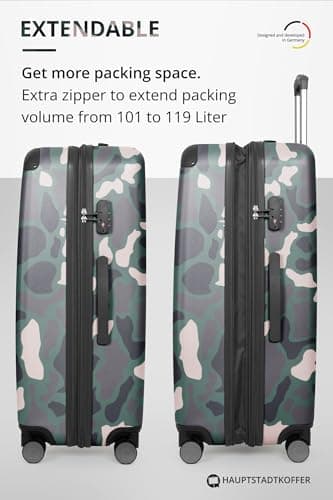 Hauptstadtkoffer Spree – Large Hardshell Suitcase, TSA Lock, 4 Double Wheels, Trolley Luggage, Rolling Suitcase, Travel Case with Expandable Capacity, 75 cm, 119 Liters, Camouflage — view 5
