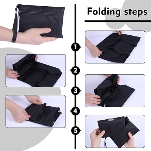 AOTIAN Reusable Grocery Bag, Foldable Shopping Tote Bag with Zipper Closure — view 2