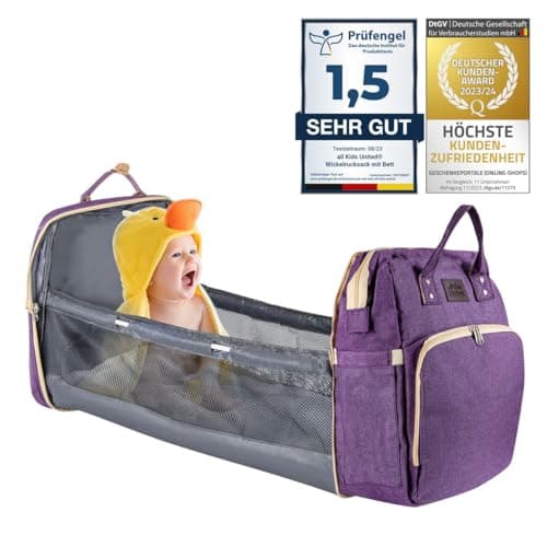 all Kids United® Baby Changing Backpack with Integrated Cot & Changing Mat