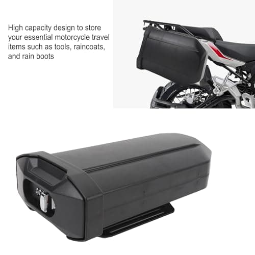UPALDHOU 3.8L Motorcycle Side Luggage Box, Motorbike Panniers Tool Box with Combination Lock Mounting Bracket Rear Luggage Box for R1300GS R1200GS R1250GS — view 3