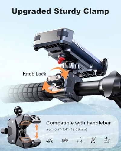 CIRYCASE Bike Phone Holder, Ultimate Anti-vibration Motorcycle Phone Holder — view 5