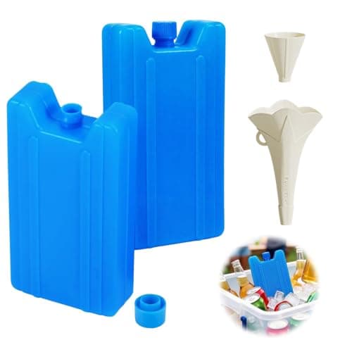 2 Pcs Secret Ice Pack Flasks with Funnel Support Rod, Secret Alcohol Concealer 350ml Leakproof Hidden Ice Pack Flasks Discreet Booze Smuggler Container for Festival Travel Drinks