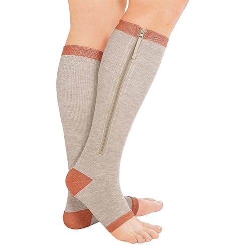 Easylife Vital Socks, Zip Up Compression Stockings for DVT with Full Length Zip Closure, Flight Socks - Fully Guaranteed