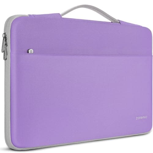 DOMISO 15.6 inch Laptop Case Sleeve Protective Cover Compatible with 16 inch MacBook Pro M4 M3 M2/Pro Max,15.6-16 inch HP Dell ASUS Lenovo Chromebook,Waterproof Computer Cases Bag with Handle,Purple