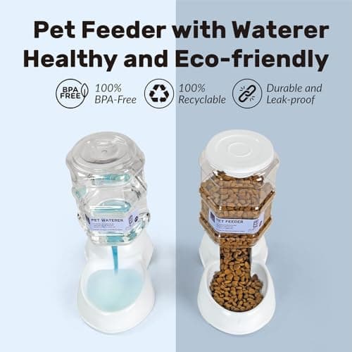 Taylor & Brown Automatic Pet Dog Feeder and Water Dispenser Set, 3.5L Gravity Dog Cat Food and Water Dispenser Set with Pet Food Bowl, Pet Food Water Dispenser Station — view 5