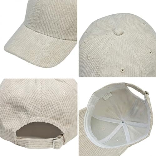 howkuhat Unisex Cotton Baseball Cap Sports Sun Hat Winter Warm Wide Brim Adjustable Outdoor Travel Cap(UK, Alpha, One Size, Beige) — view 6