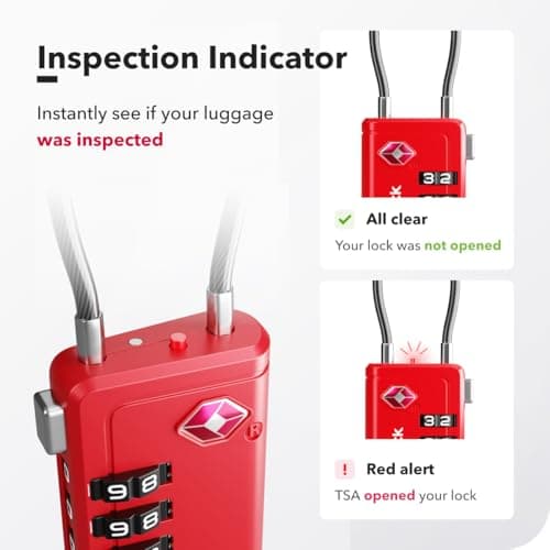 NovLock Suitcase Locks, TSA Approved Luggage Locks, 4-Digit Travel Padlocks — view 5