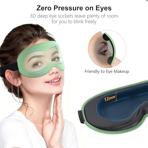 Gritin 100% Blackout Sleep Mask for Women & Men-Zero Eye Pressure Eye Mask — view 3