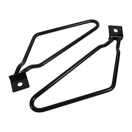 Yosoo Health Gear Motorbike Saddle Bags, Saddlebag Support Stay Saddlebag Bracket Guard 2pcs Motorcycle Saddlebags Mount Brackets Support Silver for XL883/1200 HD1450/1584(Black) — view 3