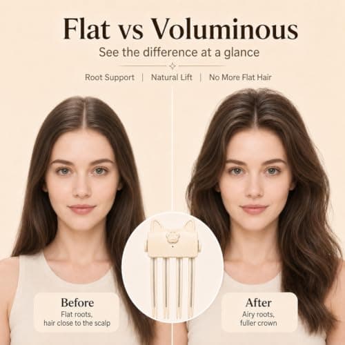 Heated Root Lifting Hair Clips for Crown Hair Volumizing Styling — view 3