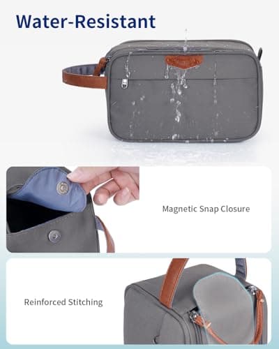 ECOHUB Toiletry Bag for Men, Wide-Open Travel Wash Bag with Wet Pocket — view 5