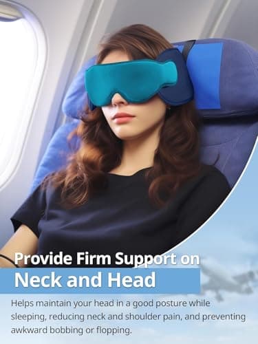 Inspireyes Travel Pillow for Airplane, 360° Head Support for Long Flight — view 2