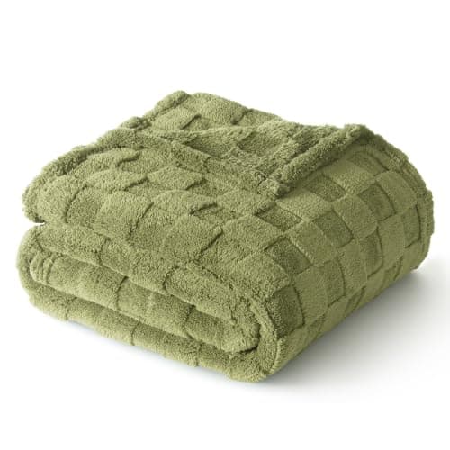 Exclusivo Mezcla Checkered Fleece Throw Blanket for Sofa Couch, 127x152 CM — view 2