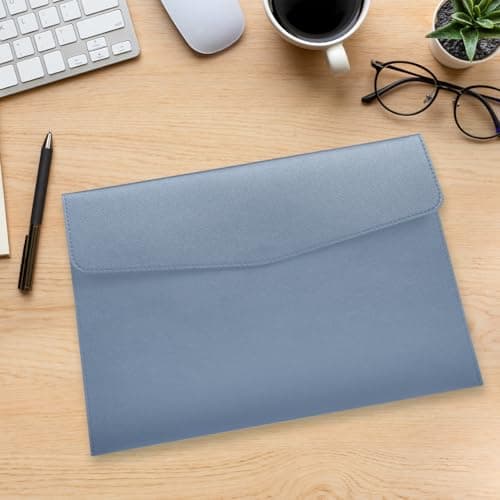 OFFCUP Leather Envelope Documents, 2pcs A4 File Folder, PU Document Bag — view 5