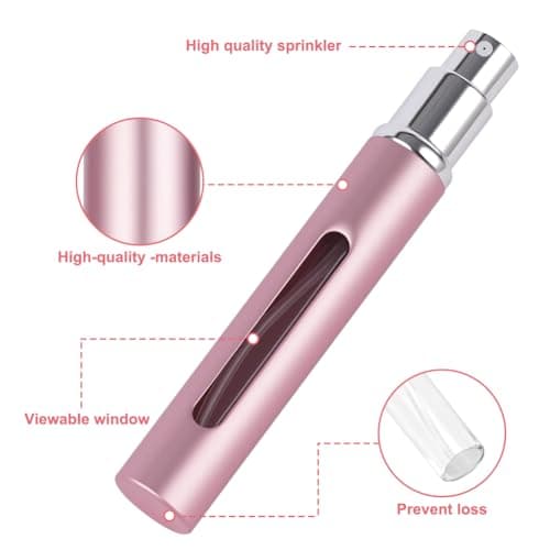 AUYAO 5ml Perfume Atomiser Perfume Travel Bottle Mini Perfume Atomiser Bottle Refillable Bottles Portable Mini Spray Travel Bottle Portable Perfume Dispenser for Purse Handbag Pocket Luggage(4PCS) — view 3