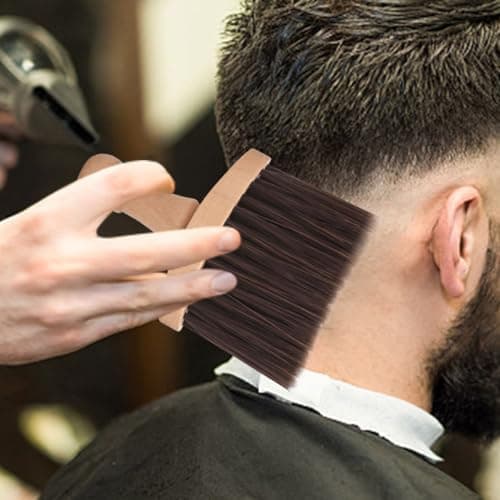 Uonlytech Soft Bristle Hair and Beard Brush for Men Wooden Handle, Portable Size, for Barber Shops and Travel, Nylon Bristles for Gentle Grooming and Hair Cleaning — view 4
