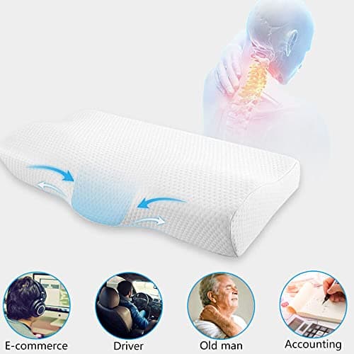 Trintion Memory Foam Pillow Neck Back Support Orthopaedic Firm Head Pillows Fast Rebound Memory Foam Cervical Pillow for Head Neck and Shoulder Support — view 6
