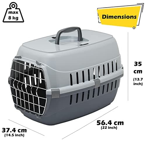 CAT CENTRE Pet Transport Carrier, Cat Dog Kitten Puppy Travel Box Cage — view 6