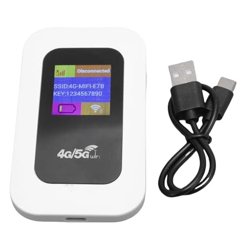 Msiud Portable WiFi Hotspot, 300Mbps Dual Band 5G/4G LTE Unlocked Mobile Router Pocket Hotspot with SIM Slot USB C Charging Long Battery Remote Work for Travel Camping RV and Van Life