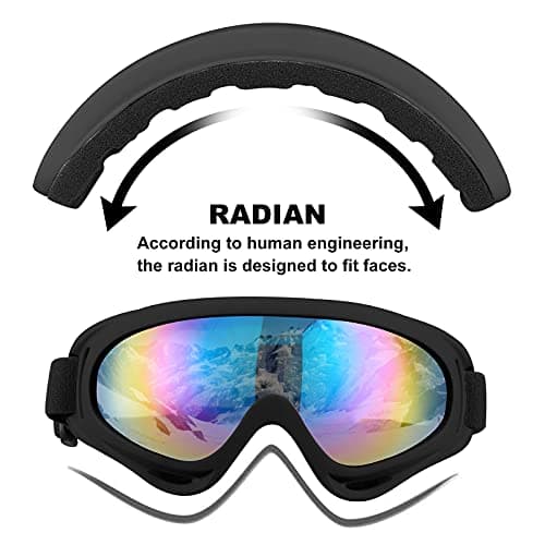 SixYard Ski Goggles, Motorcycle Goggles, 3 Pack Snowboard Snow Goggles for Men Women Adult Youth (Style 2) — view 2