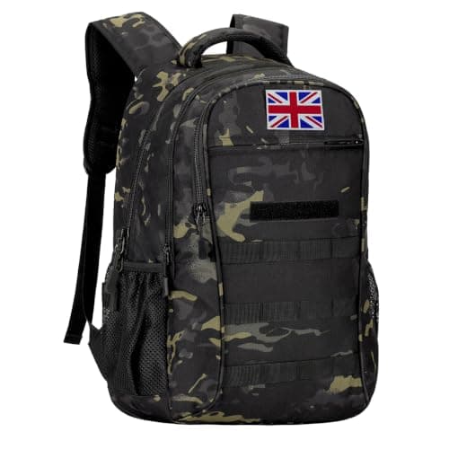 outdoor plus 40L Tactical Military Hiking Backpack, USB Type-C for Boys Men