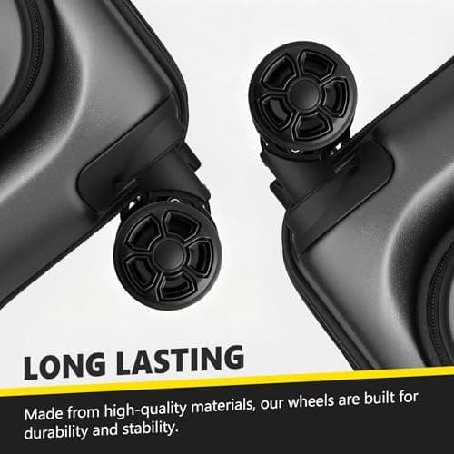 8 Pack 50mm Luggage Wheels Replacement Kit for Suitcase Caster Repair, Black-ST-8Pcs, Suitcase & Luggage — view 3