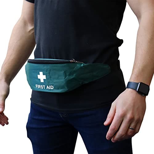 RE-GEN Empty Refillable First Aid Home Office School Work Sports Travel Outdoor Bum Bag Waist Pack Pouch Green — view 2