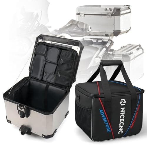NICECNC Motorcycle Luggage Inner Bag 21L, DIY Compartment, Motorcycle Top Case Pannier Inner Bag with Foot Pad, Compatible with BMW R1200GS R1250GS ADV LC 2004-2022 F850GS F750GS F700GS F800GS, 1PCS