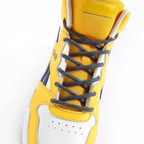 VSUDO 110 cm Round Dark Grey Boot Laces, Blue Dot Work Boot Laces, 1 Pair — view 3