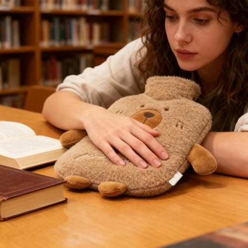 Hot Water Bottle 1L Leak Proof Soft Cartoon Pack — view 3