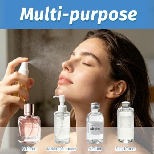 6 Pack 10 ml Fine Mist Spray Bottles, Clear Refillable Travel Atomisers — view 6