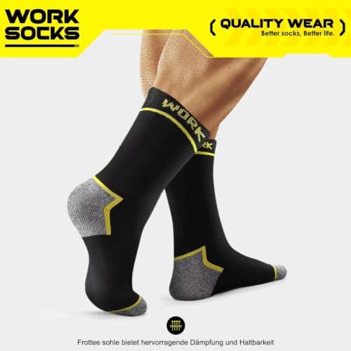 FALARY Thermal Mens Socks Size 6-8 Uk Multipack Thick Work Socks Mens 6-9 Heavy Duty 10 Pairs Boot Socks Mens Running Socks Trainer Socks Sports Socks Men'S Athletic Socks Cotton Socks — view 4